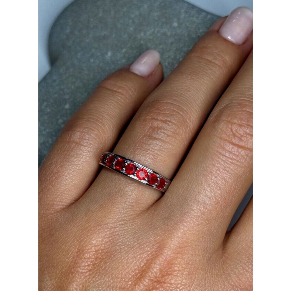 925 STERLING SILVER SPINEL RING SIZE 7.5 - Picture 5 of 8